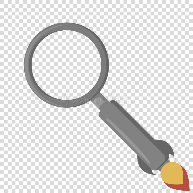 Lupa de Rocket en color gris del diseño plano libre illustration Lupa de Rocket en color gris del diseño plano libre illustration