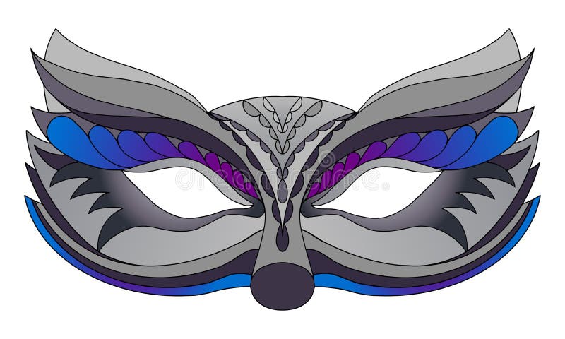 Lupo della maschera di carnevale Isolato su priorit? bassa bianca illustrazione vettoriale Lupo della maschera di carnevale Isolato su priorit? bassa bianca illustrazione vettoriale