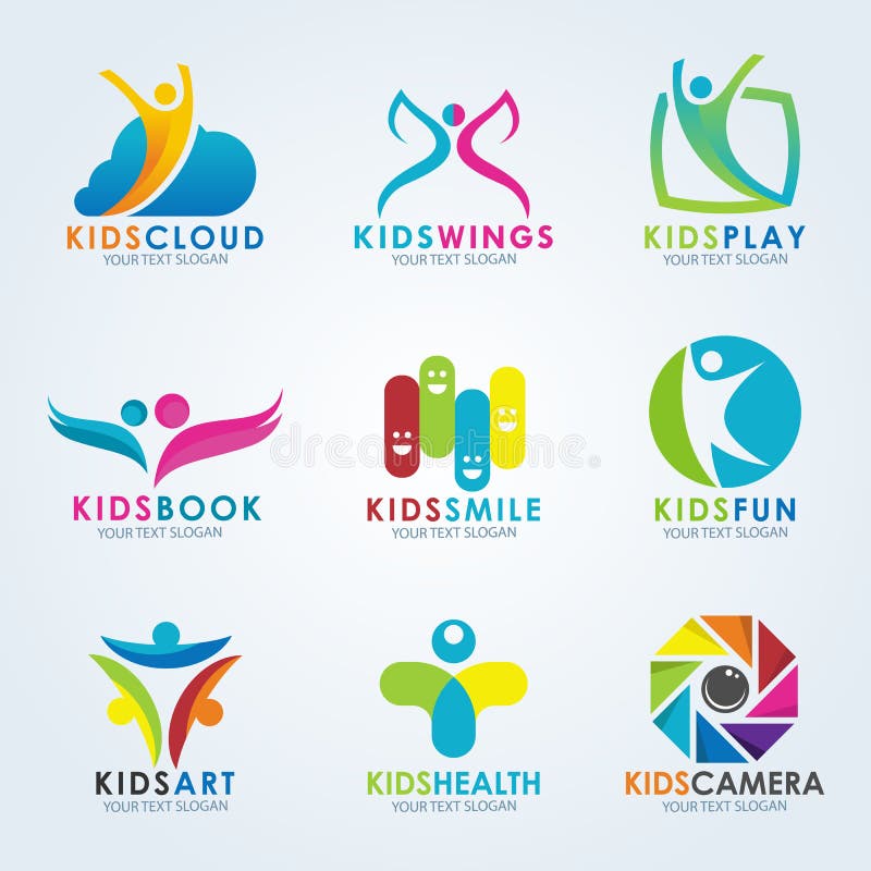 Lurar design för idérik konst för begrepp för logovektor fastställd royaltyfri illustrationer Lurar design för idérik konst för begrepp för logovektor fastställd royaltyfri illustrationer