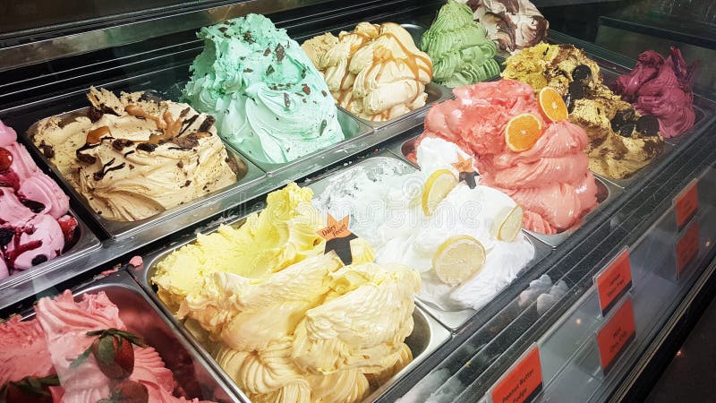Luscious variety of delicious ice creams