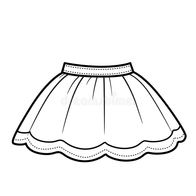 Skirt Outline Stock Illustrations – 6,389 Skirt Outline Stock ...