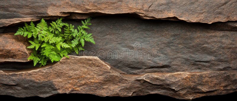 Lush green fern frodas i en bergsbuk kräk som visar återhämtningsförmåga och skönhet i ett tropiskt ekosystem i djungeln med rika royaltyfri fotografi