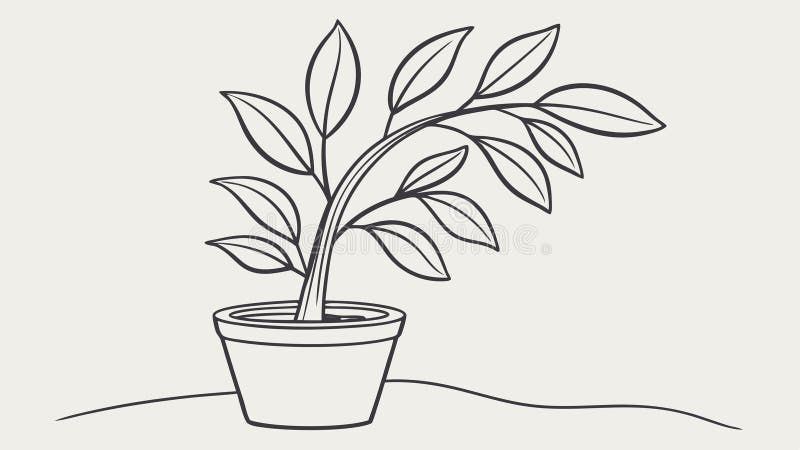 Lush Green Plant in Pot Growth Idea Σχεδιασμός διανυσματικών φορέων Γεννητική AI διανυσματική απεικόνιση