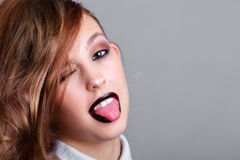 Lustig Teenager Mädchen stockfotografie