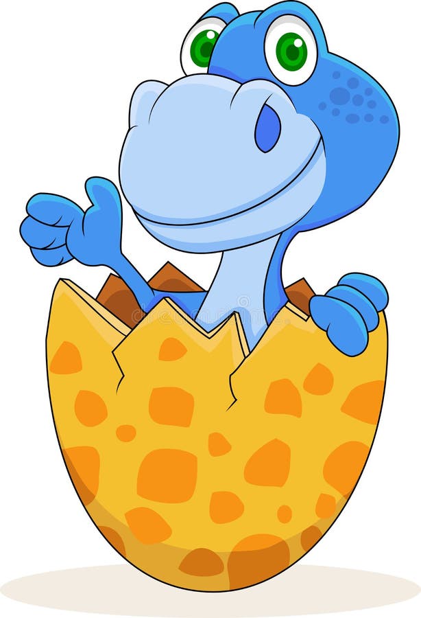 Lustiger Dinosaurier In Der Eierschale Vektor Abbildung - Illustration