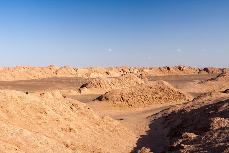 Lut Desert in Iran. Sand dunes of iranian desert.