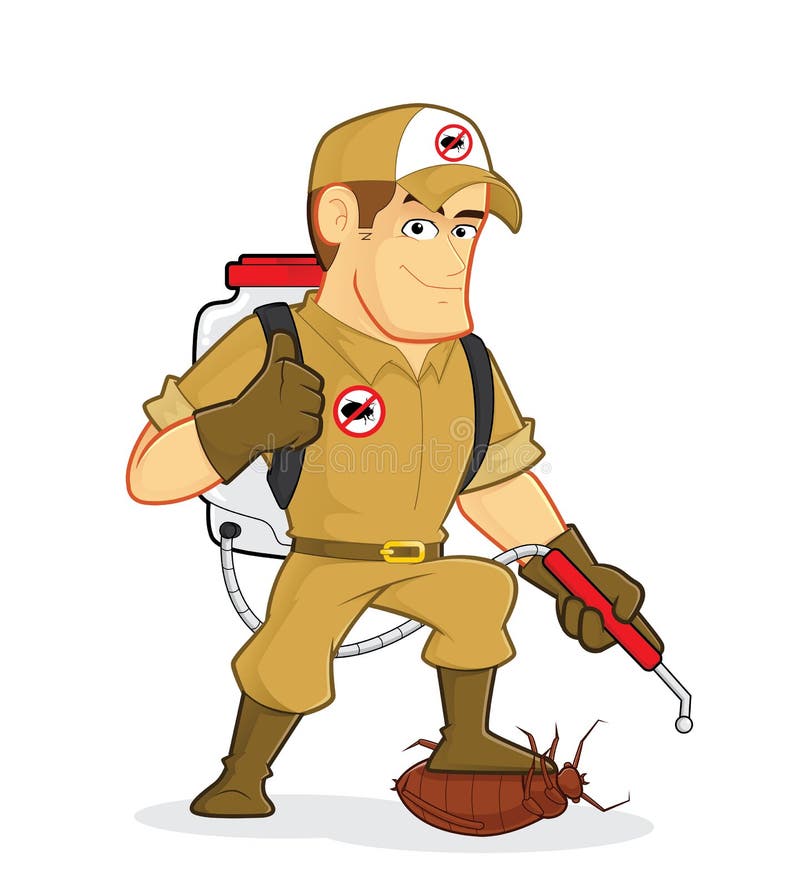Lutte contre exterminateur ou parasites illustration libre de droits Lutte contre exterminateur ou parasites illustration libre de droits