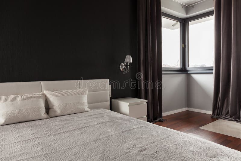 Luxe elegante slaapkamer stock foto Luxe elegante slaapkamer stock foto