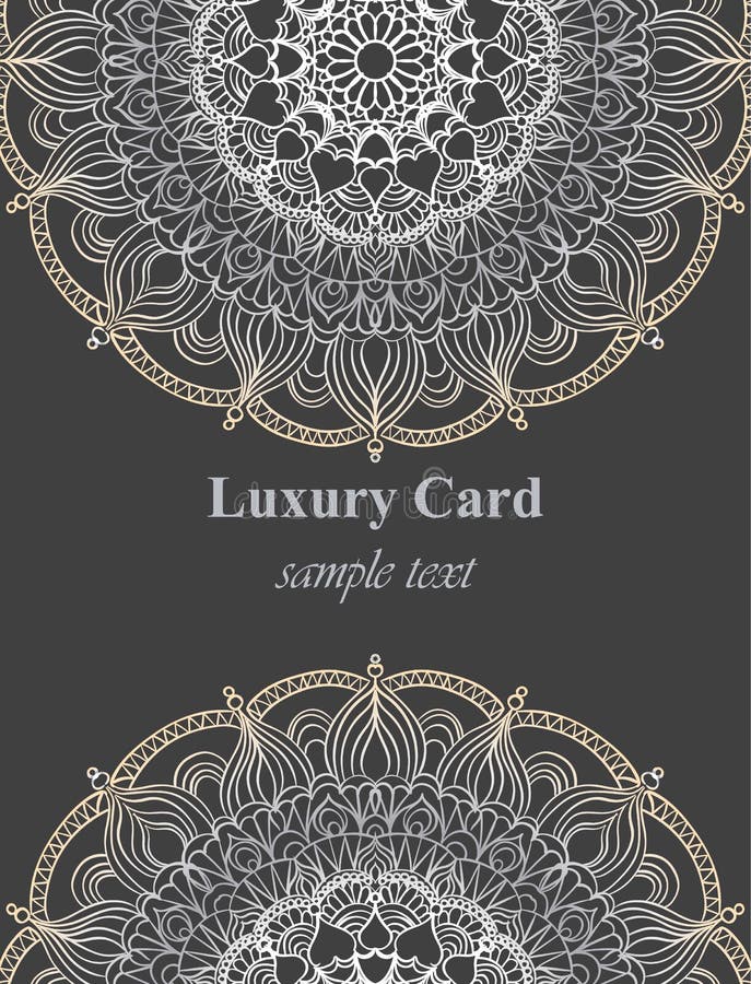 Luxeadreskaartje met de Vectorillustraties van het kantornament vector illustratie Luxeadreskaartje met de Vectorillustraties van het kantornament vector illustratie