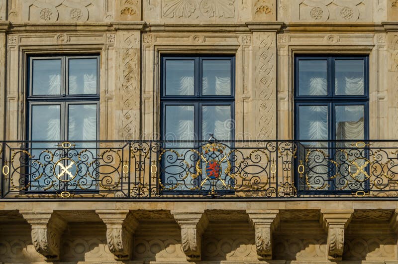 Detail of the Grand Ducal Palace in Luxembourg City, Luxembourg ...