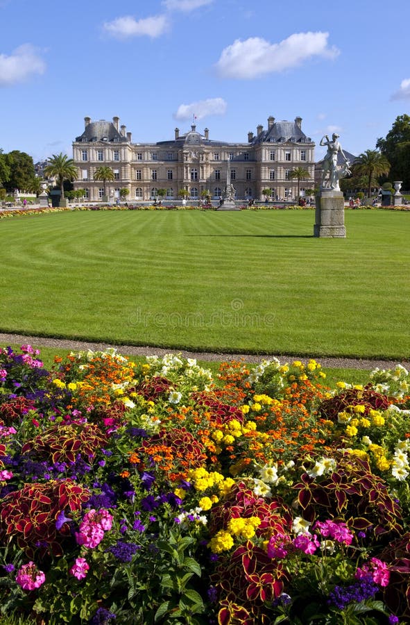 Luxembourg Palace in Jardin du Luxembourg in Paris