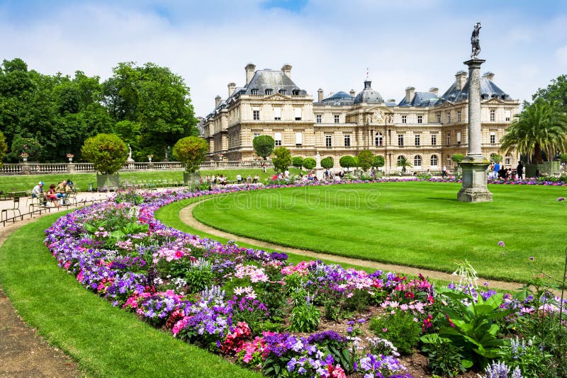 The Luxembourg Palace in Luxembourg Gardens, Paris, France