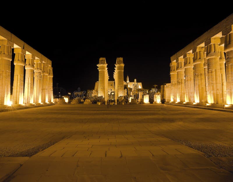 Luxor temple at night