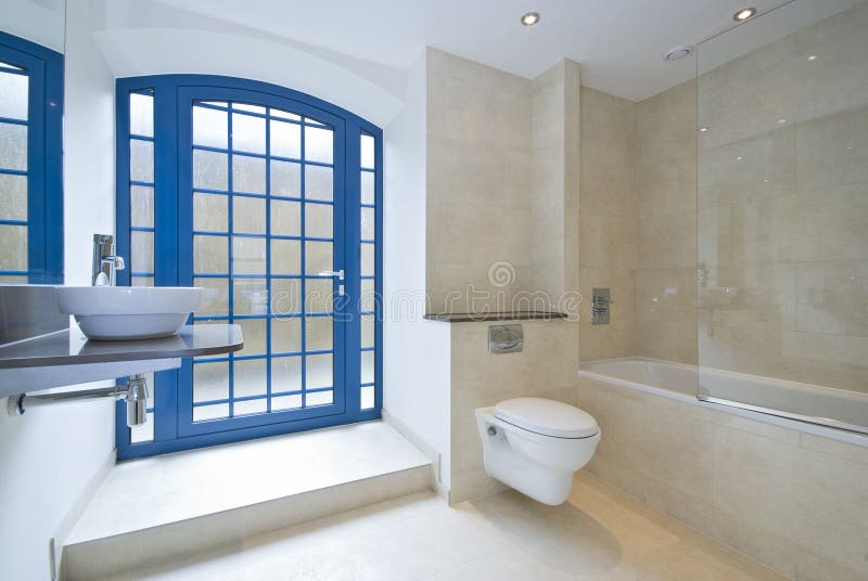 Bath Tub Detail with Stone Tiled Walls Stock Image Image of brown