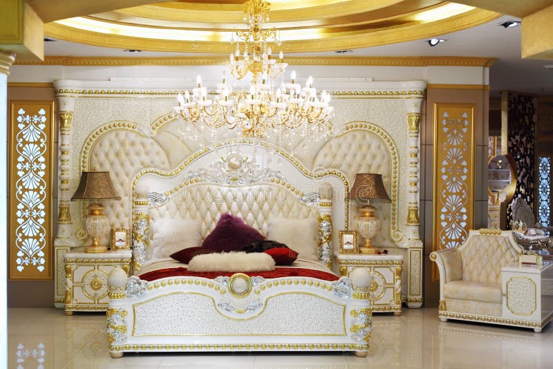 Luxurious bed in classic style