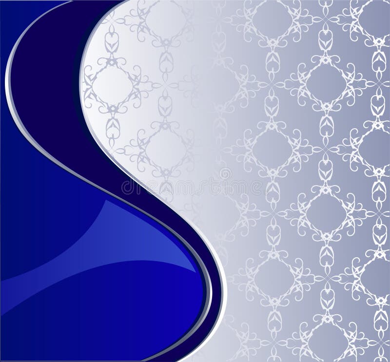 Luxurious blue and silver background.