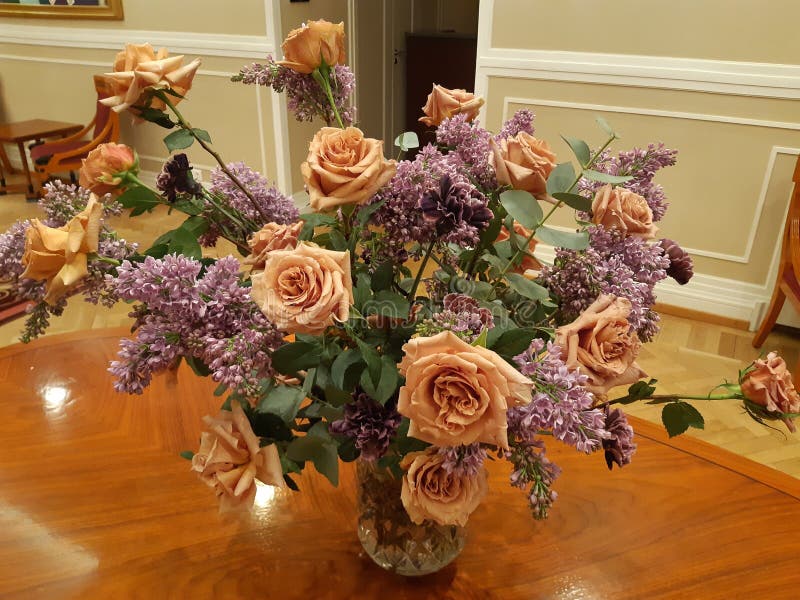 Luxurious Bouquets of Flowers. Flora Stock Photo Image of lilac