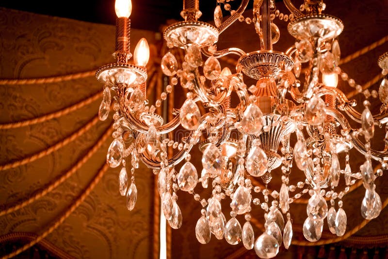 Luxurious Chandelier Interior Stock Image Image of living, shinky