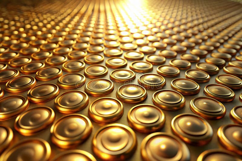 Luxurious Golden Button Pattern Background A Stunning Texture for Elegant Design Projects Posters and Web Graphics vector illustration
