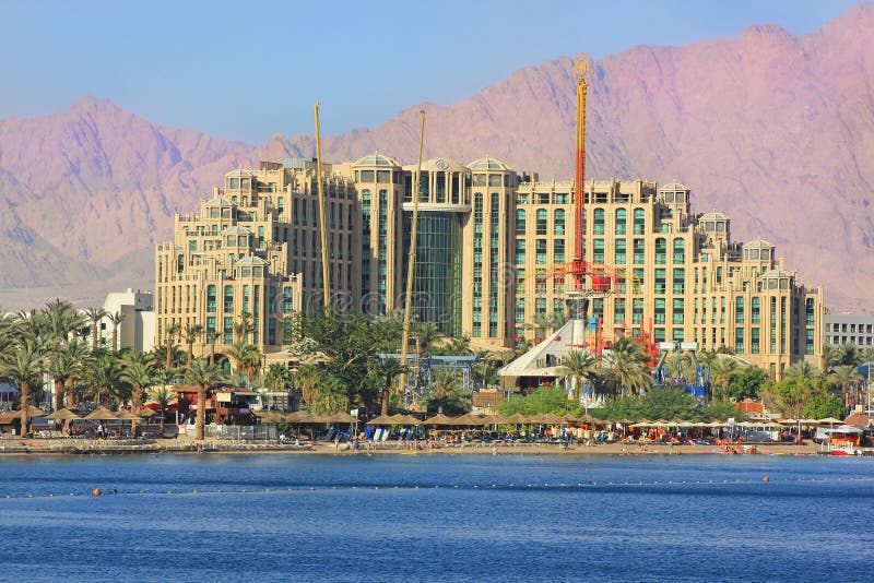 Luxurious Hotels in Popular Resort - Eilat, Israel Editorial Stock ...