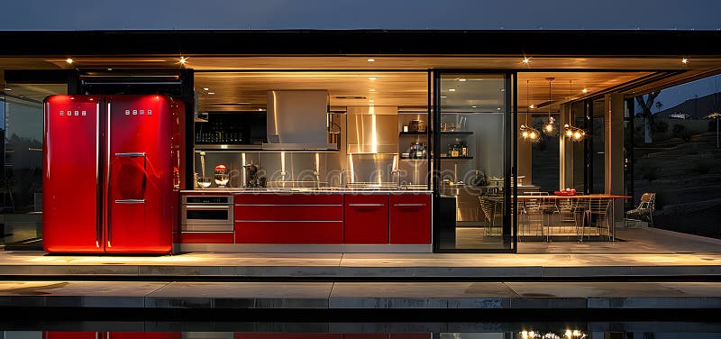 Luxurious new kitchen with new and high-tech appliances High quality photo royalty free stock images