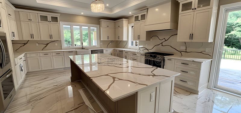 Luxurious new kitchen with new and high-tech appliances High quality photo royalty free stock photography