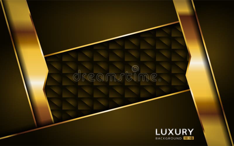 Luxurious premium golden brown abstract background with golden lines royalty free illustration