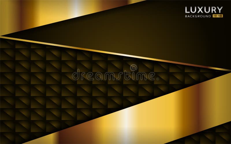 Luxurious premium golden brown abstract background with golden lines vector illustration