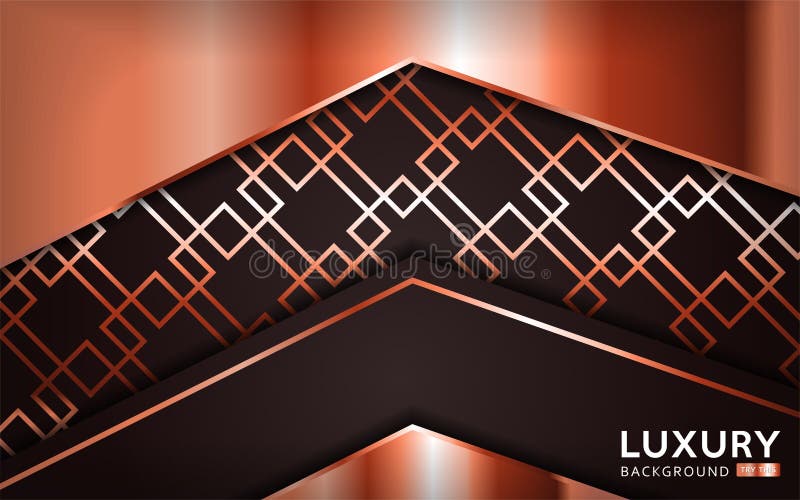 Luxurious premium rose gold brown abstract background with bronze lines royalty free illustration