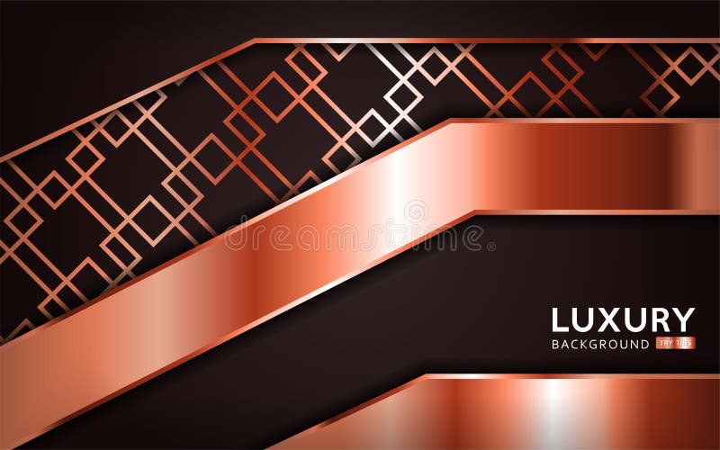 Luxurious premium rose gold brown abstract background with bronze lines royalty free illustration
