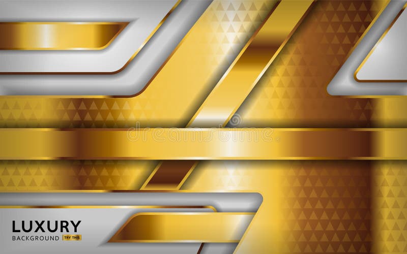 Luxurious premium white abstract background with golden lines vector illustration