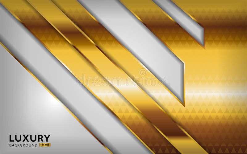 Luxurious premium white abstract background with golden lines royalty free illustration