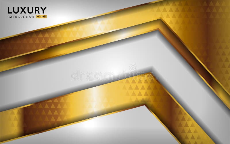Luxurious premium white abstract background with golden lines vector illustration