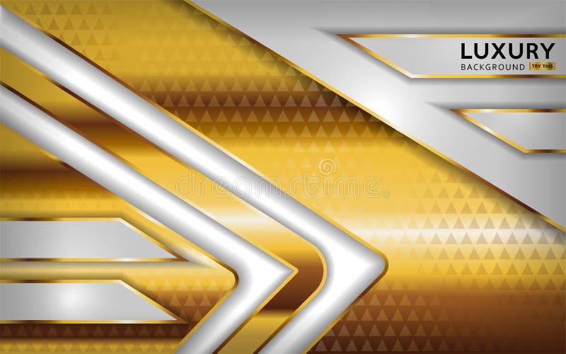 Luxurious premium white abstract background with golden lines vector illustration