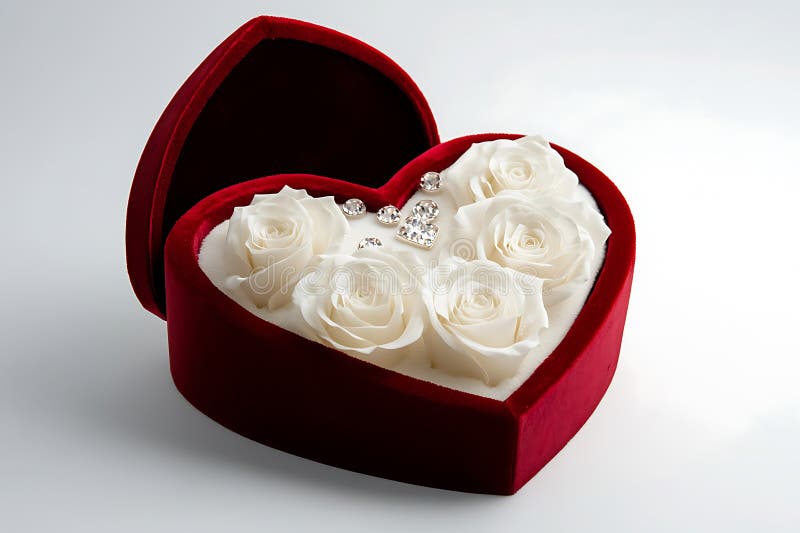 VELVET HEART JEWELLERY BOX SPARKLED PALE ROSE VELVET HEART JEWELLERY BOX SPARKLED PALE ROSE