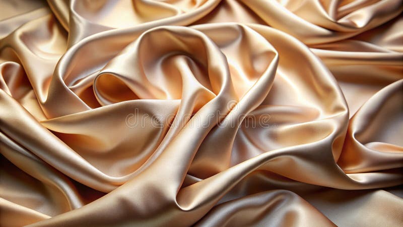Luxurious satin fabric reveals delicate patterns and folds in soft light AI Generative royalty free stock images