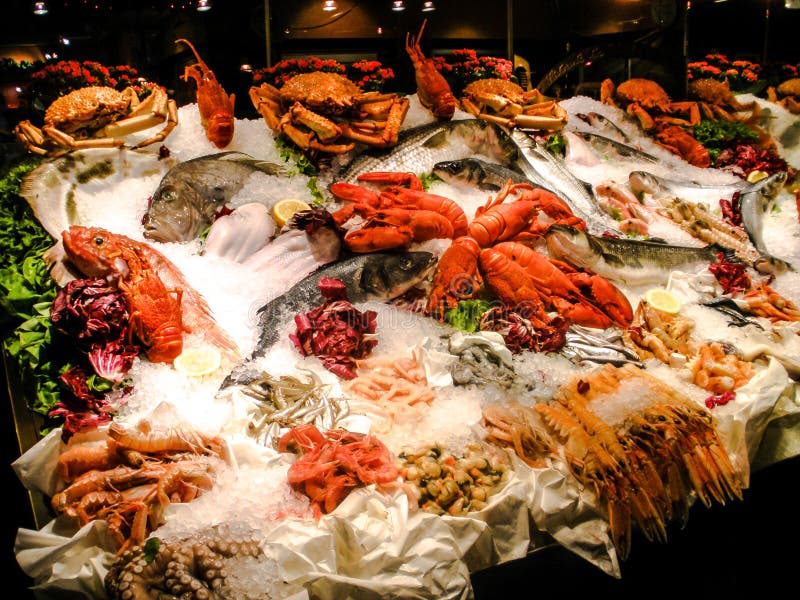 Luxurious seafood display stock image Image of lobster 