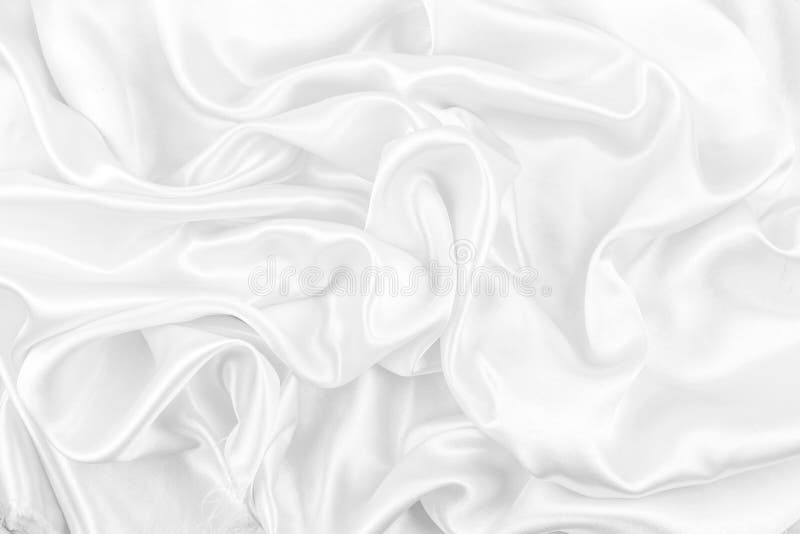 Luxurious Of Smooth White Silk Or Satin Fabric Texture Background Stock 