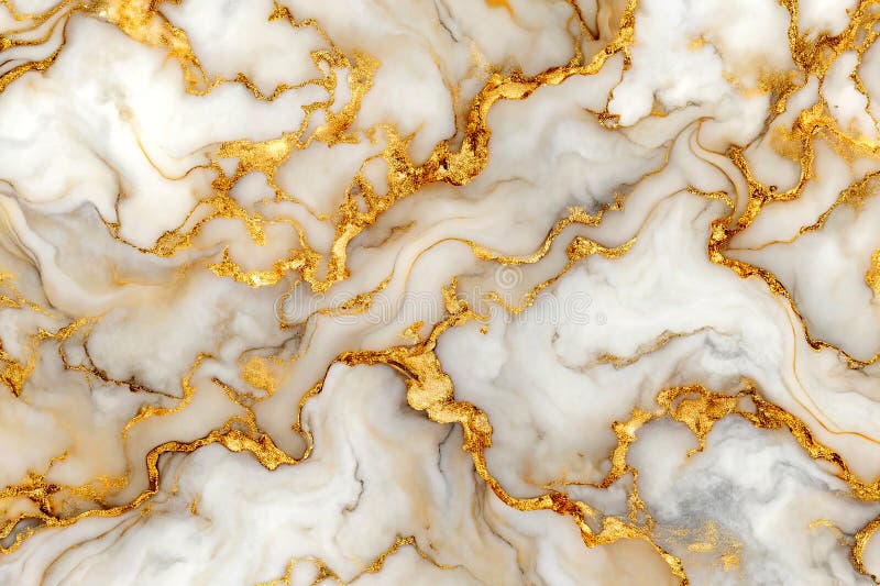 Luxuriöses Gold und weißes Marmor Hintergrund für Mode und Verpackung lizenzfreie abbildung