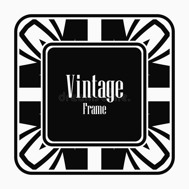 Vintage art deco frame stock vector. Illustration of decorative 131544569