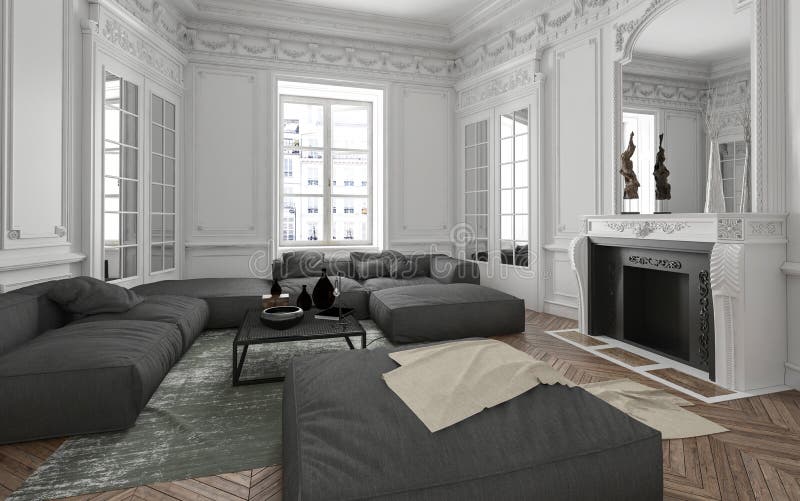 Luxury apartment living room interior royalty free illustration Luxury apartment living room interior royalty free illustration