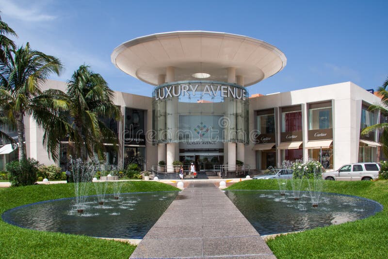 Luxury Avenue Mall Cancun Mexico Editorial Photo Image of america