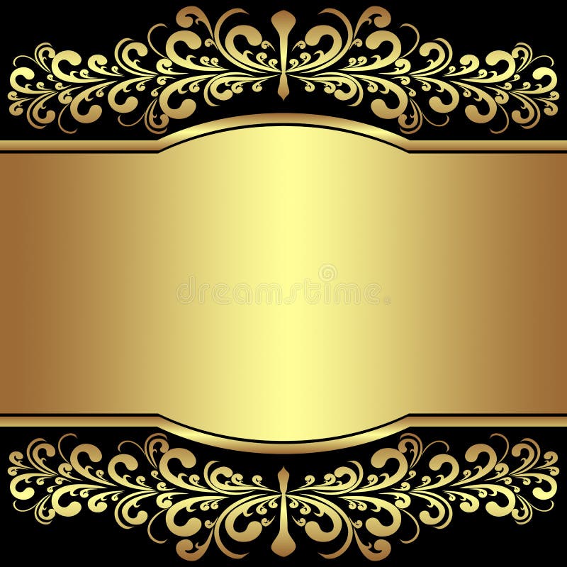 Luxury Background Decorated the Golden Royal Borders. Stock Vector