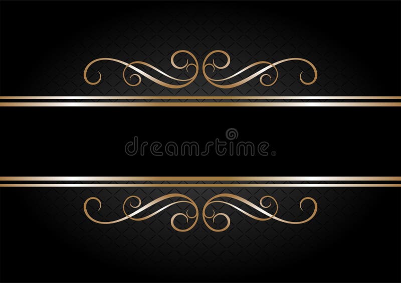 Luxury Background with Royal Golden Borders and Ribbon Stock Vector -  Illustration of abstract, borders: 171550934
