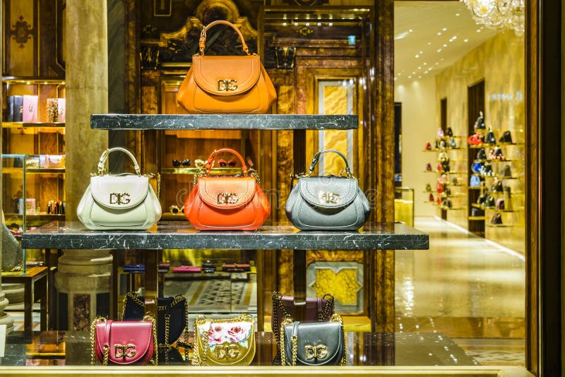 Luxury Bags at Window Store, Venice, Italy Editorial Stock Photo ...