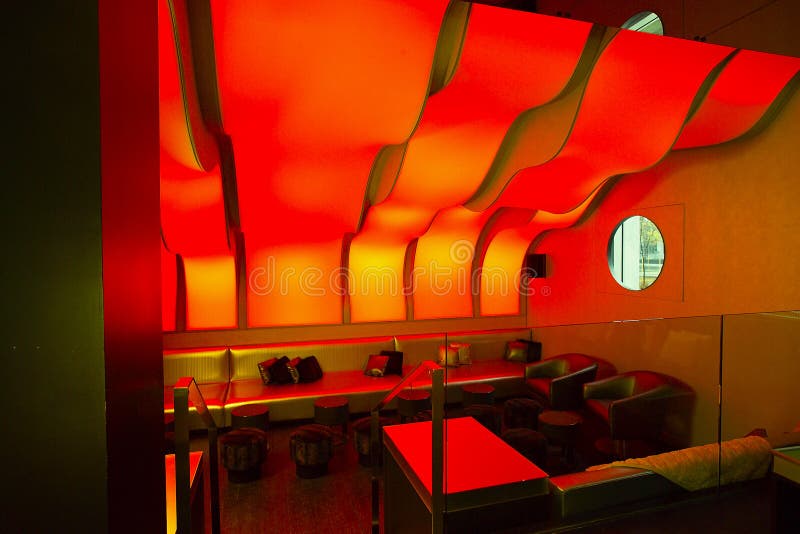 A Luxury Bar Restaurant with Comfortable Chairs. Stock Image Image of