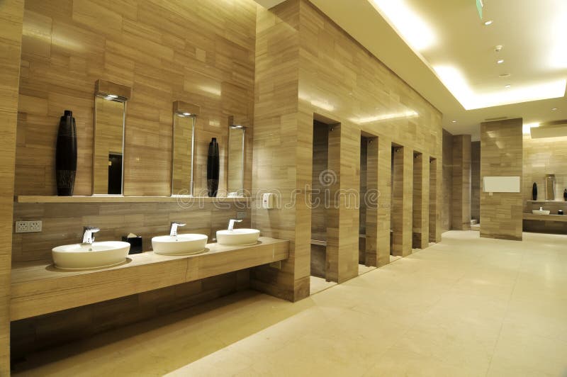 Luxury hotel public toilet stock image. Image of inside - 14368277
