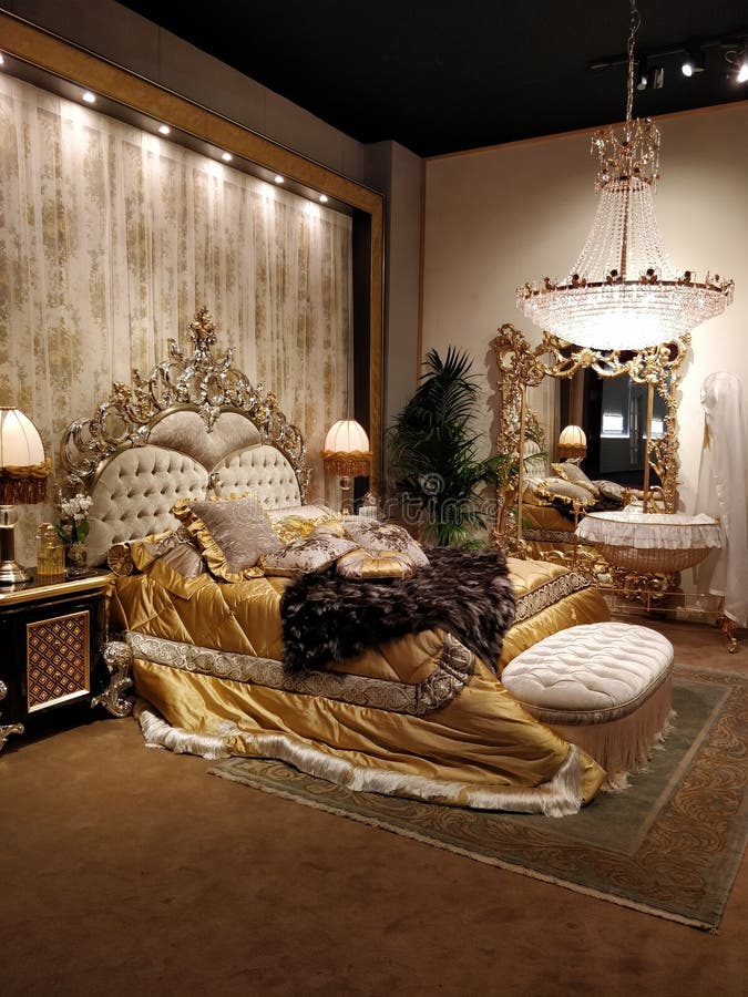 Luxury bed stock image. Image of luxury, showroom, collection 115397503