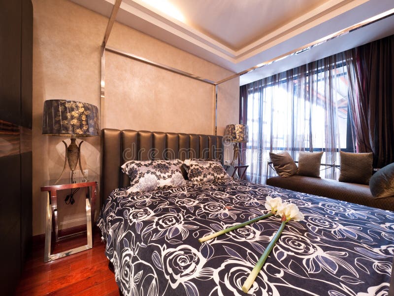 The Luxury Expensive Bedroom Interior Stock Photo - Image of luxury
