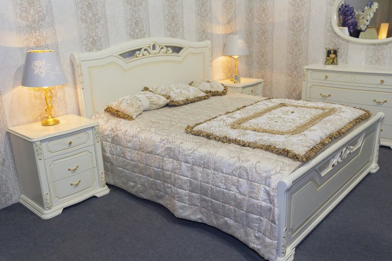 Luxury Bedroom Furniture in a Classic Style Stock Photo Image of